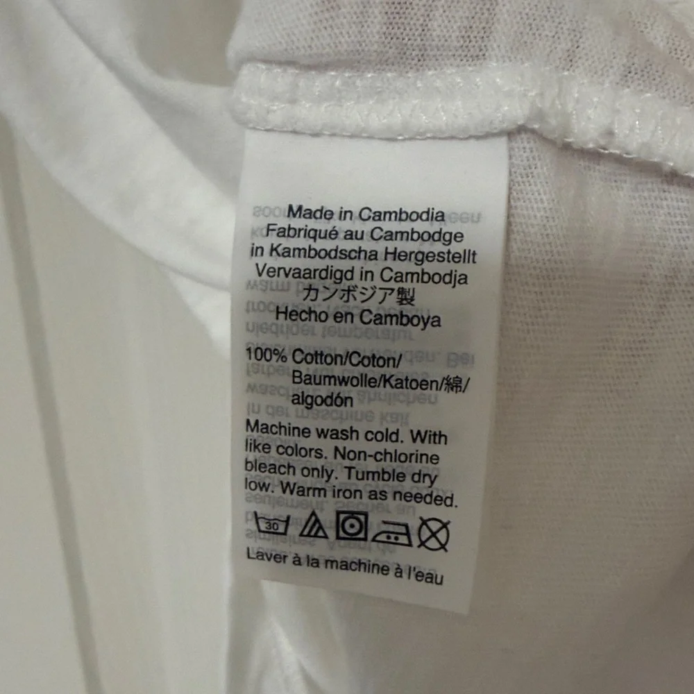 J. Crew White Graphic Tee with French Dachshund Print L - Picture 7 of 7
